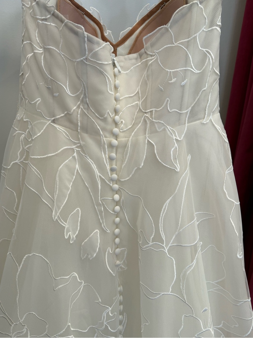 Jenny Yoo Lorelai Strapless White Floral Embroidered Gown - Picture 8 of 12
